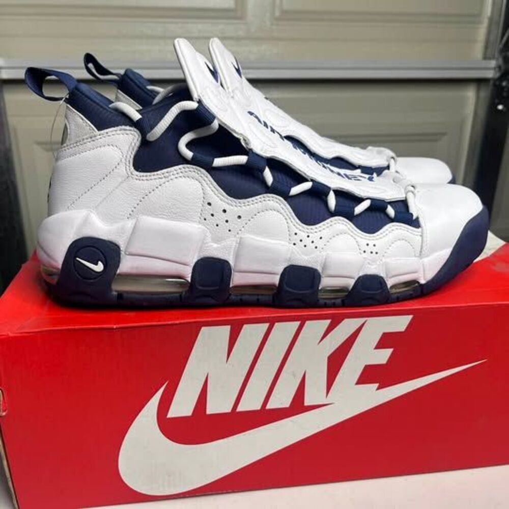 Nike Air More Money White and Navy Blue size 11 men